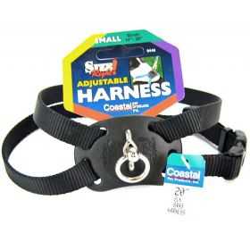 Coastal Pet Size Right Nylon Adjustable Pet Harness Black (Option: Small - 1 count Coastal Pet Size Right Nylon Adjustable Pet Harness Black)