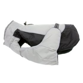 Alpine All-Weather Dog Coat (Color: Black and Gray, size: X-Small)