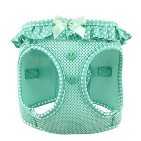 American River Choke Free Dog Harness Polka Dot Collection (Color: Teal Polka Dot, size: X-Small)