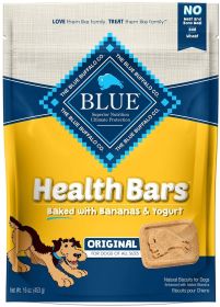 Blue Buffalo Health Bars Baked with Bananas and Yogurt (Option: 16 oz Blue Buffalo Health Bars Baked with Bananas and Yogurt)