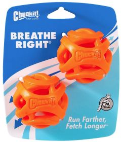 Chuckit Breathe Right Fetch Ball Dog Toy (Option: Medium - 2 count Chuckit Breathe Right Fetch Ball Dog Toy)