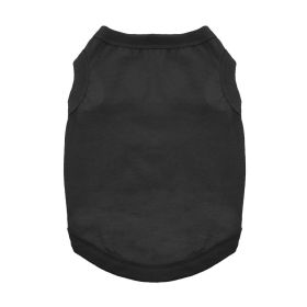 Cotton Dog Tank (Color: Jet Black, size: X-Small)