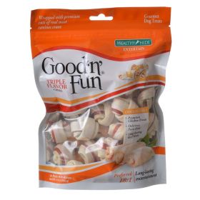 Healthy Hide Good'n' Fun Triple-Flavor Chews Mini Beef, Pork and Chicken (Option: 14 count Healthy Hide Good'n' Fun Triple-Flavor Chews Mini Beef, Pork and Chicken)