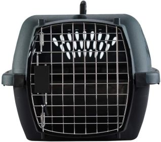 Aspen Pet Porter Heavy-Duty Pet Carrier Storm Gray and Black (Option: Small - 3 count Aspen Pet Porter Heavy-Duty Pet Carrier Storm Gray and Black)