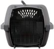 Aspen Pet Porter Heavy-Duty Pet Carrier Storm Gray and Black