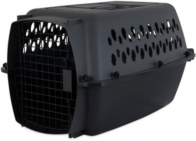 Aspen Pet Fashion Pet Porter Kennel Dark Gray and Black (Option: Medium - 1 count Aspen Pet Fashion Pet Porter Kennel Dark Gray and Black)