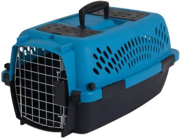 Aspen Pet Fashion Pet Porter Kennel Breeze Blue and Black (Option: Small - 1 count Aspen Pet Fashion Pet Porter Kennel Breeze Blue and Black)