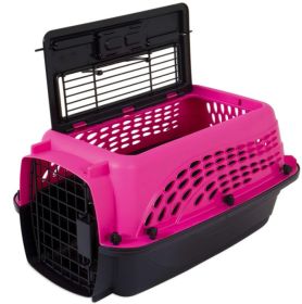 Petmate Two Door Top-Load Kennel Pink (Option: Small - 1 count Petmate Two Door Top-Load Kennel Pink)