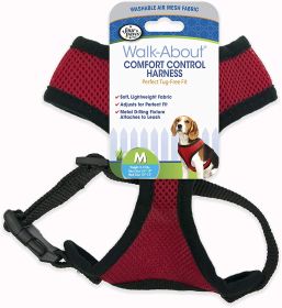 Four Paws Comfort Control Harness Red (Option: Medium - 1 count Four Paws Comfort Control Harness Red)