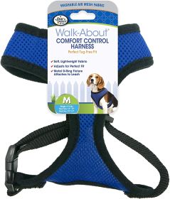 Four Paws Comfort Control Harness Blue (Option: Medium - 1 count Four Paws Comfort Control Harness Blue)