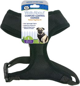 Four Paws Comfort Control Harness Black (Option: Large - 1 count Four Paws Comfort Control Harness Black)