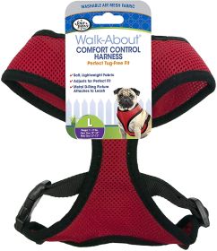 Four Paws Comfort Control Harness Red (Option: Large - 1 count Four Paws Comfort Control Harness Red)