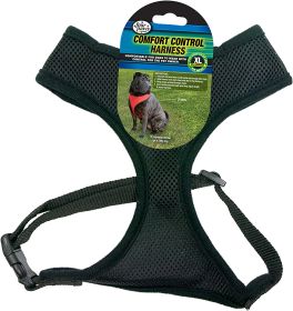 Four Paws Comfort Control Harness Black (Option: X-Large - 1 count Four Paws Comfort Control Harness Black)