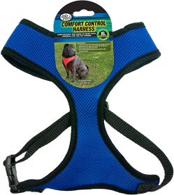 Four Paws Comfort Control Harness Blue (Option: X-Large - 1 count Four Paws Comfort Control Harness Blue)