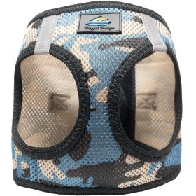 American River Choke Free Dog Harness Camouflage Collection (Color: Blue Camo, size: large)