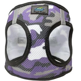 American River Choke Free Dog Harness Camouflage Collection (Color: Purple Camo, size: large)