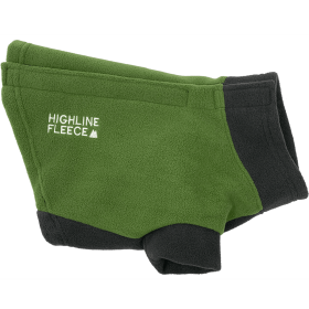 Highline Fleece Dog Coat (Color: Two Tone Green, size: Size 28)