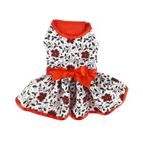 Holiday Dog Harness Dress (Color: Holly, size: X-Large)