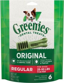 Greenies Regular Dental Dog Treats (Option: 6 count Greenies Regular Dental Dog Treats)