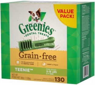 Greenies Grain Free Teenie Dental Dog Treat (Option: 130 count Greenies Grain Free Teenie Dental Dog Treat)