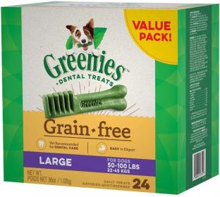 Greenies Grain Free Large Dental Dog Treat (Option: 24 count Greenies Grain Free Large Dental Dog Treat)