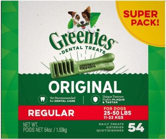 Greenies Regular Dental Dog Treats (Option: 54 count Greenies Regular Dental Dog Treats)