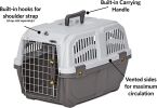 MidWest Skudo Travel Carrier Gray Plastic Dog Carrier