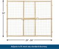 MidWest Wire Mesh Wood Pressure Mount Pet Safety Gate