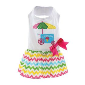 Ice Cream Cart Dress with Matching Leash (Color: , size: small)