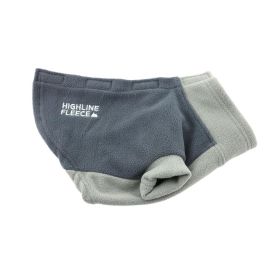 Highline Fleece Dog Coat (Color: Two Tone Gray, size: Size 12LC)