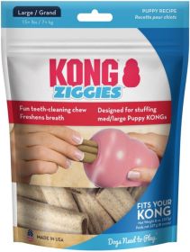 KONG Ziggies Puppy Recipe Teeth Cleaning Dog Chew Large (Option: 8 oz KONG Ziggies Puppy Recipe Teeth Cleaning Dog Chew Large)