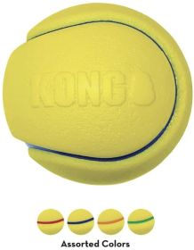 KONG Squeezz Tennis Ball Assorted Colors (Option: Large - 1 count KONG Squeezz Tennis Ball Assorted Colors)