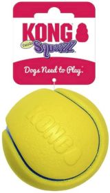 KONG Squeezz Tennis Ball Assorted Colors (Option: Medium - 3 count KONG Squeezz Tennis Ball Assorted Colors)