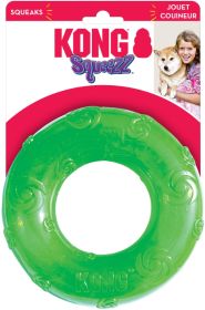 KONG Squeezz Ring Squeaker Dog Toy Large (Option: 1 count KONG Squeezz Ring Squeaker Dog Toy Large)