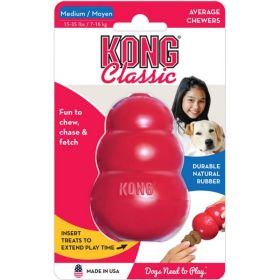 KONG Classic Durable Natural Rubber Chew, Chase, and Fetch Dog Toy (Option: Medium - 1 count KONG Classic Durable Natural Rubber Chew, Chase, and Fetch Dog Toy)