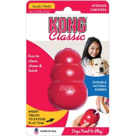 KONG Classic Durable Natural Rubber Chew, Chase, and Fetch Dog Toy (Option: Small - 1 count KONG Classic Durable Natural Rubber Chew, Chase, and Fetch Dog Toy)