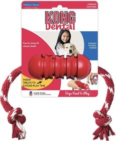 KONG Dental With Floss Rope Chew Toy Medium (Option: 1 count KONG Dental With Floss Rope Chew Toy Medium)