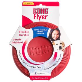 KONG Flyer Disc Soft and Flexible Rubber Dog Toy (Option: Small - 1 count KONG Flyer Disc Soft and Flexible Rubber Dog Toy)