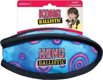 KONG Ballistic Football Dog Toy Large Assorted Colors (Option: 1 count KONG Ballistic Football Dog Toy Large Assorted Colors)