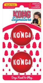 KONG Signature Ball Dog Toy Small (Option: 2 count KONG Signature Ball Dog Toy Small)