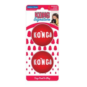 KONG Signature Ball Dog Toy Medium (Option: 2 count KONG Signature Ball Dog Toy Medium)