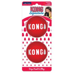 KONG Signature Ball Dog Toy Large (Option: 16 count (8 x 2 ct) KONG Signature Ball Dog Toy Large)