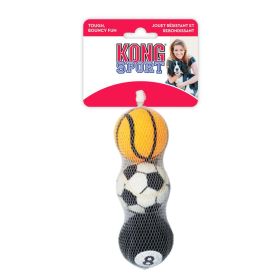 KONG Assorted Sports Balls Bouncing Dog Toys (Option: Medium - 3 count KONG Assorted Sports Balls Bouncing Dog Toys)