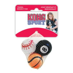 KONG Assorted Sports Balls Bouncing Dog Toys (Option: X-Small - 3 count KONG Assorted Sports Balls Bouncing Dog Toys)