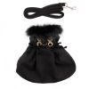 Wool Fur-Trimmed Dog Harness Coat