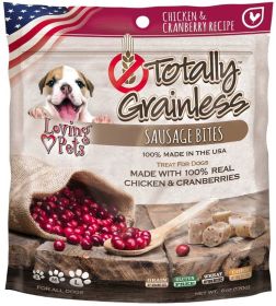 Loving Pets Totally Grainless Sausage Bites Chicken and Cranberry (Option: 120 oz (20 x 6 oz) Loving Pets Totally Grainless Sausage Bites Chicken and Cranberry)