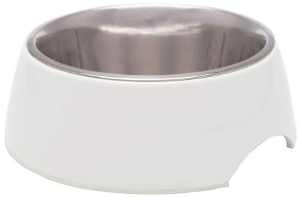 Loving Pets Ice White Retro Bowl (Option: Medium - 3 count Loving Pets Ice White Retro Bowl)