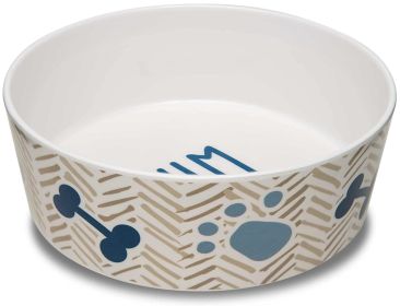 Loving Pets Dolce Moderno Bowl Yum Chevron Design (Option: Small - 1 count Loving Pets Dolce Moderno Bowl Yum Chevron Design)