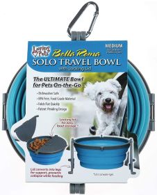 Loving Pets Bella Roma Blue Travel Bowl (Option: Medium - 8 count Loving Pets Bella Roma Blue Travel Bowl)