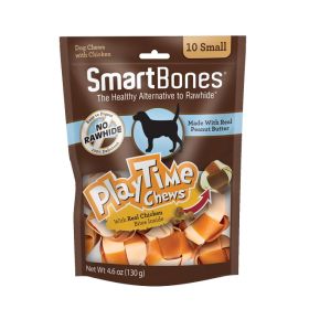 SmartBones PlayTime Chews with Peanut Butter Small (Option: 10 count SmartBones PlayTime Chews with Peanut Butter Small)